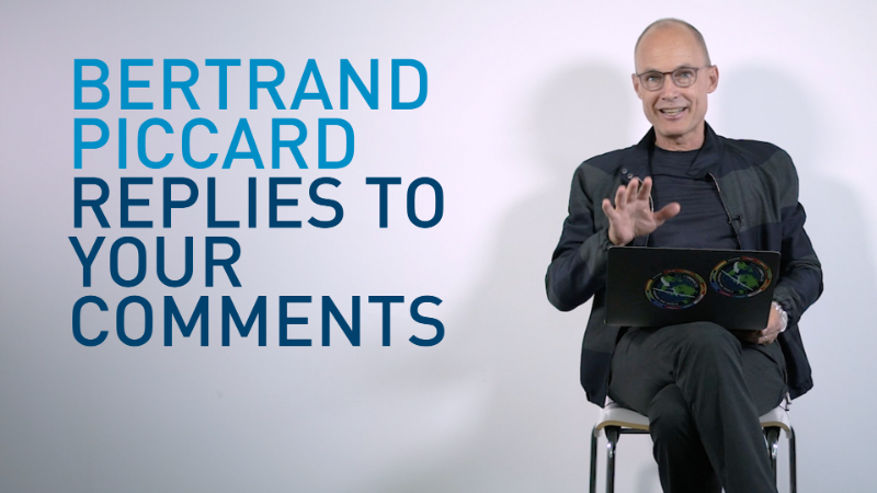 Bertrand Piccard risponde ai commenti sui social media