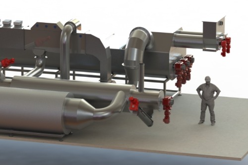 Combined steam drying and pyrolysis unit